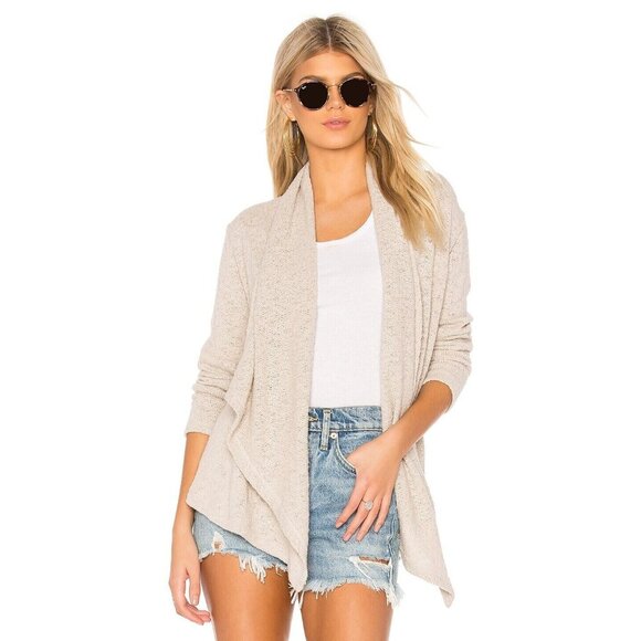 Anthropologie Sundry Cardigan XS Beige Summer of Love Embroidery Beach - Picture 4 of 12